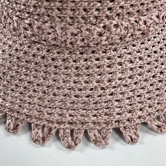 Eric Javits New York Mita Squishee Dusty Pink Woven Bucket Hat Packable UPF 50+ - Picture 2 of 12